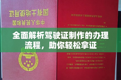 特克斯全面解析驾驶证制作的办理流程，助你轻松拿证