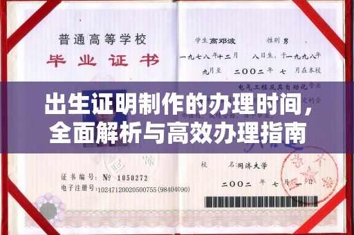 特克斯出生证明制作的办理时间，全面解析与高效办理指南