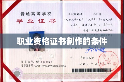特克斯职业资格证书制作的条件