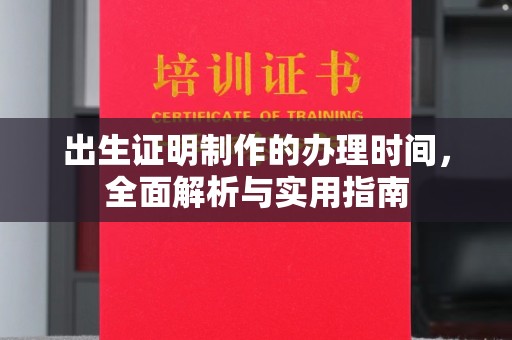 特克斯出生证明制作的办理时间，全面解析与实用指南